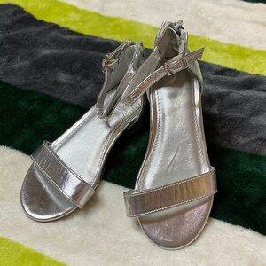 Silver Kids Sandals Size 9